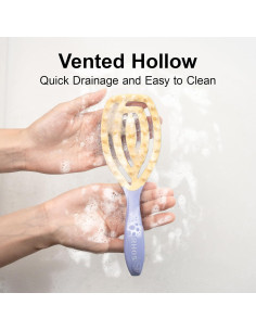 Masajeador de Cuero Cabelludo RHOS, Cepillo de Champú Púrpura 2