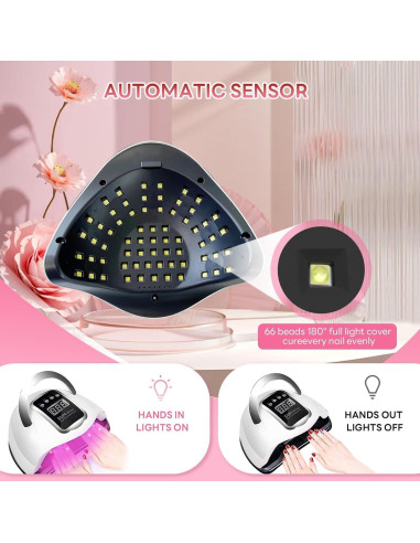 Lámpara UV LED 280W BEENLE para Uñas con Sensor Automático