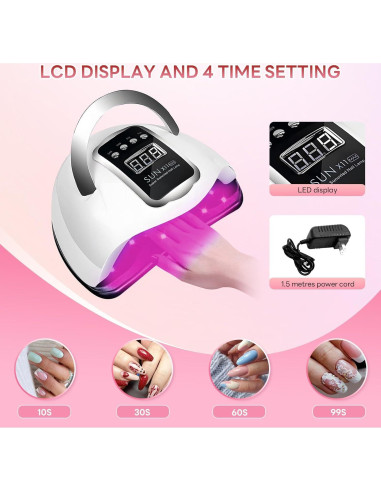 Lámpara UV LED 280W BEENLE para Uñas con Sensor Automático