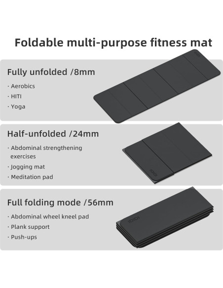 Tapete de Yoga Plegable IDIDI 177.8x61cm Ecológico Antideslizante