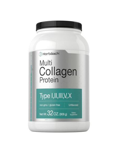Proteína de Colágeno Hidrolizado Horbaach 32 oz | Tipos I, II, III, V, X | Sin Sabor, Sin Gluten Proteína de Colágeno Hidrolizado Horbaach 32 oz | Tipos I, II, III, V, X | Sin Sabor, Sin Gluten