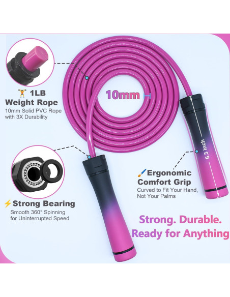 Cuerda de Salto con Peso Coniflor 0.45kg Ajustable Ergonómica