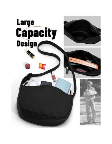 Bolso Cruzado Iioscre Unisex de Nylon Impermeable 35.5x10.2x21.6cm