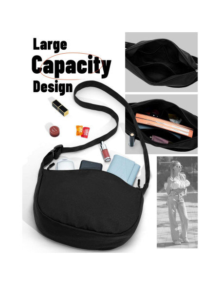 Bolso Cruzado Iioscre Unisex de Nylon Impermeable 35.5x10.2x21.6cm