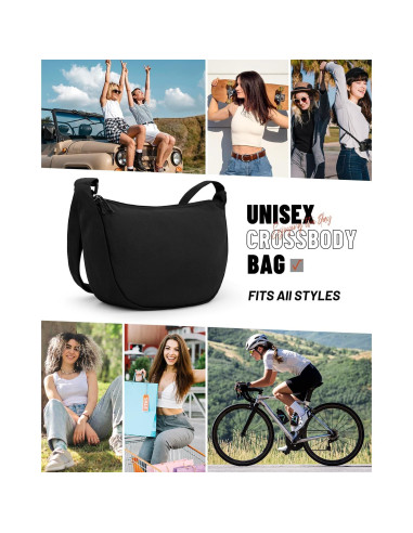 Bolso Cruzado Iioscre Unisex de Nylon Impermeable 35.5x10.2x21.6cm