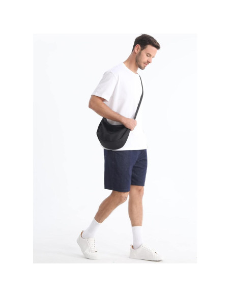 Bolso Cruzado Iioscre Unisex de Nylon Impermeable 35.5x10.2x21.6cm