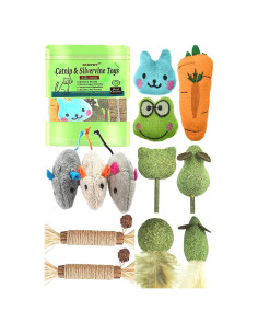 Paquete de 12 Juguetes de Hierba Gatera Kidpet - Orgánicos y Seguros