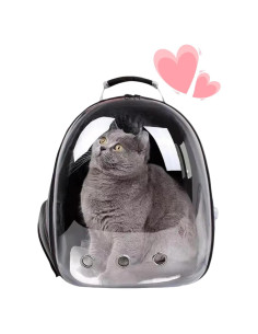 Mochila para Gatos Mrichltm Burbuja Negra 41.9x34.8x24.9 cm