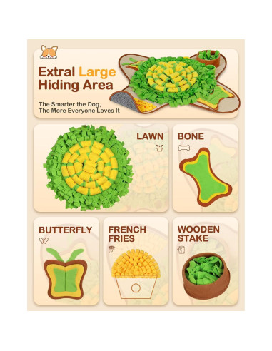 Alfombra de Olfateo HOPET 72x72cm para Perros Grandes - Antideslizante