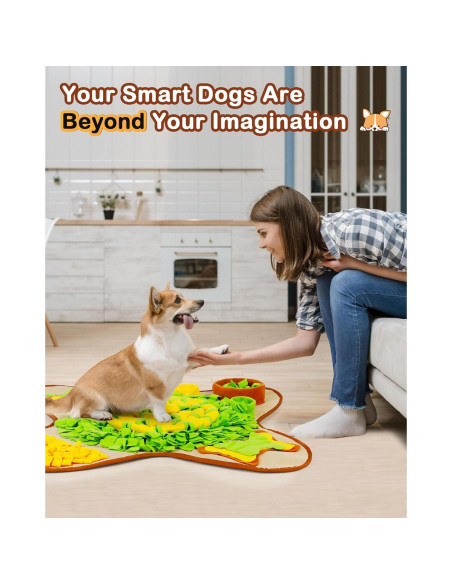 Alfombra de Olfateo HOPET 72x72cm para Perros Grandes - Antideslizante