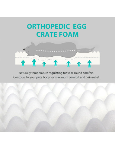 Cama para Perros Grande Chicute Impermeable Ortopédica 88.9x55.9cm