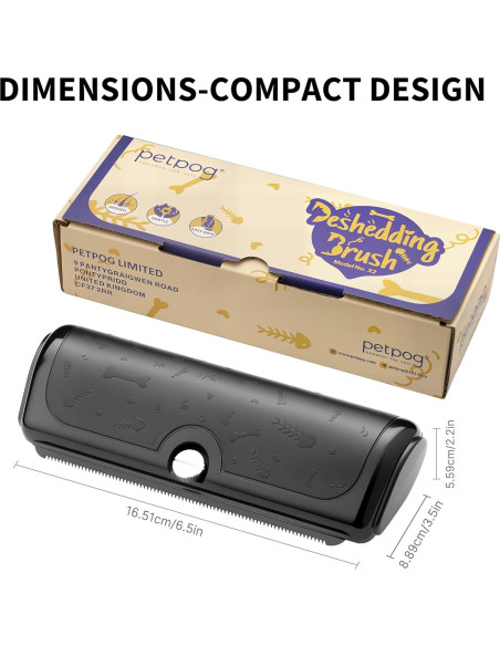 Cepillo Deshedding para Perros y Gatos Barnas X2 - Efectivo y Fácil de Limpiar