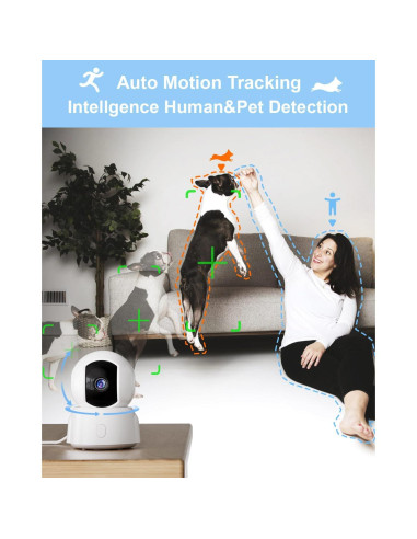 Cámara de Seguridad Interior GOLSPARK 2K con Audio Bidireccional