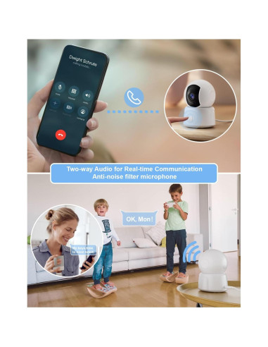 Cámara de Seguridad Interior GOLSPARK 2K con Audio Bidireccional