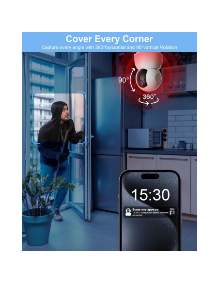 Cámara de Seguridad Interior GOLSPARK 2K con Audio Bidireccional