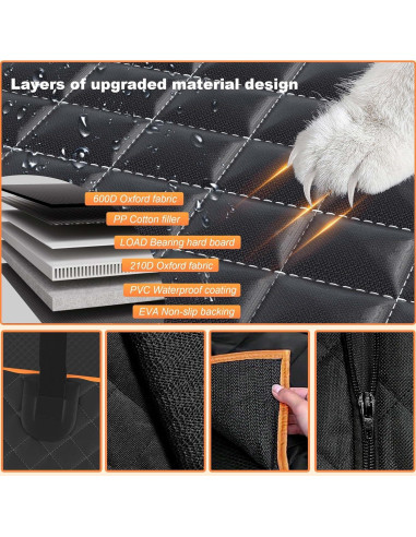 Funda de Asiento para Perros Eamefia JHZD Impermeable 132x64cm