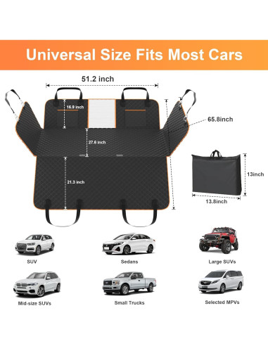 Funda de Asiento para Perros Eamefia JHZD Impermeable 132x64cm