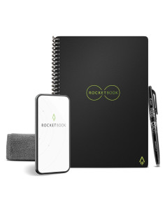 Cuaderno Espiral Reutilizable Rocketbook Core Negro 15.24x22.35 cm