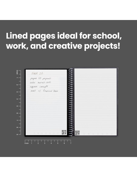 Cuaderno Espiral Reutilizable Rocketbook Core Negro 15.24x22.35 cm