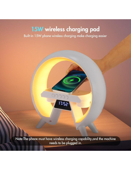 Lámpara de Mesa KUIDEHACUL 5 en 1 con Cargador Inalámbrico 15W Lámpara de Mesa KUIDEHACUL 5 en 1 con Cargador Inalámbrico 15W