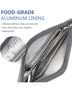 Funda Reutilizable para Pajitas Aosbos - Aluminio Grado Alimentario 2