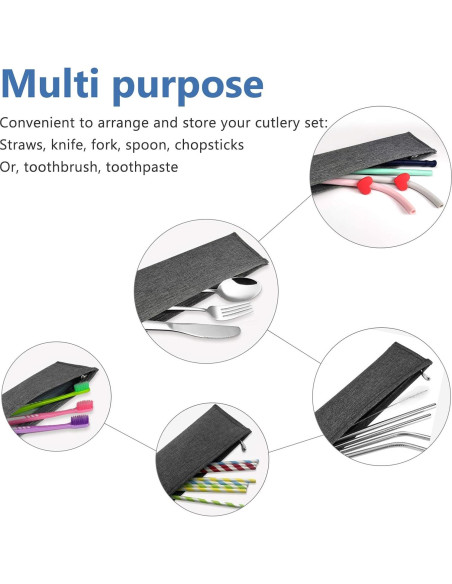 Funda Reutilizable para Pajitas Aosbos - Aluminio Grado Alimentario