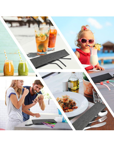 Funda Reutilizable para Pajitas Aosbos - Aluminio Grado Alimentario