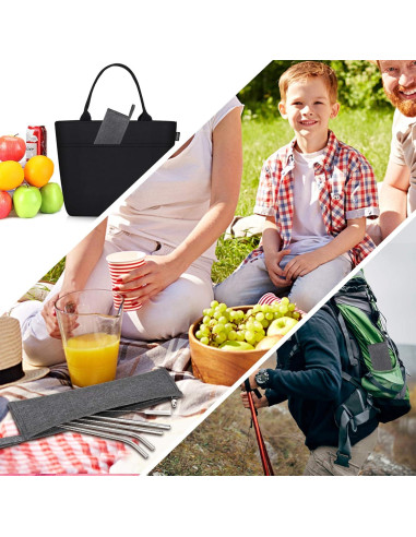 Funda Reutilizable para Pajitas Aosbos - Aluminio Grado Alimentario