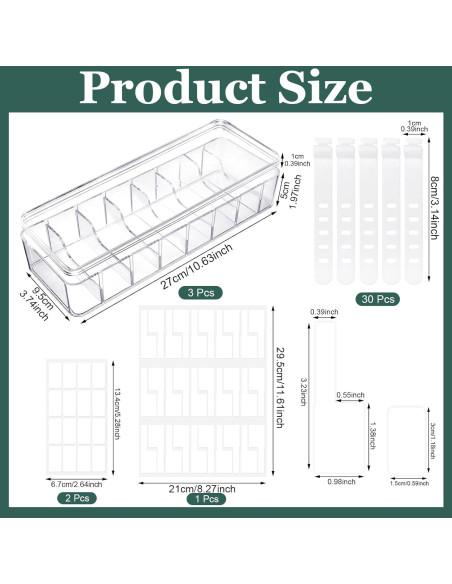 Caja Organizadora de Cables ProSuites 3 Pcs Transparente 26x10x6 cm Caja Organizadora de Cables ProSuites 3 Pcs Transparente 26x10x6 cm