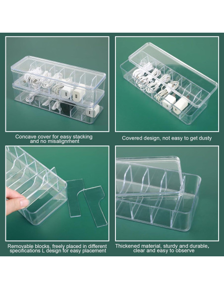 Caja Organizadora de Cables ProSuites 3 Pcs Transparente 26x10x6 cm Caja Organizadora de Cables ProSuites 3 Pcs Transparente 26x10x6 cm