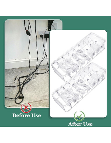 Caja Organizadora de Cables ProSuites 3 Pcs Transparente 26x10x6 cm