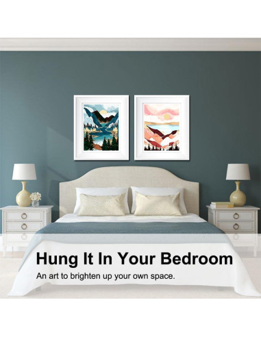 Kit de Pintura por Números BAISITE 2 Lienzos 40.64x30.48 cm