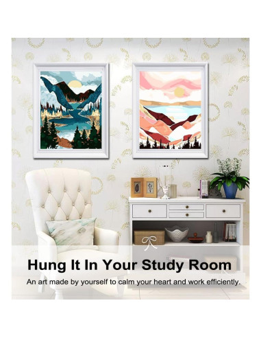 Kit de Pintura por Números BAISITE 2 Lienzos 40.64x30.48 cm