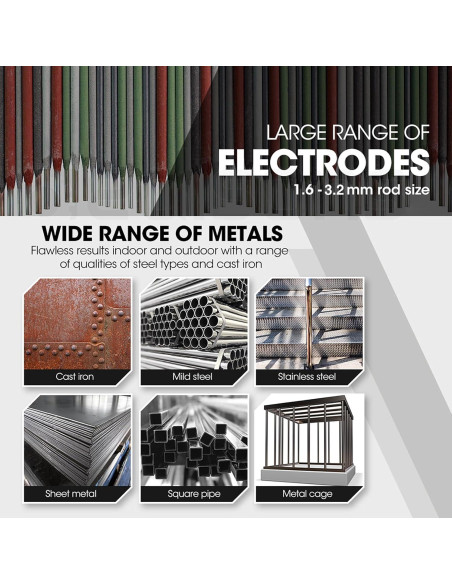 Soldador de Varilla YESWELDER ARC-125DS 125A LED Portátil