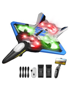 Avión RC 4DRC V31 con Cámara y Luces LED - Juguete Acrobático