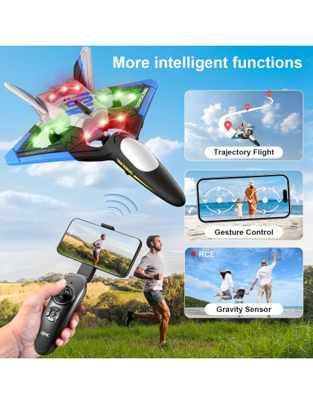 Avión RC 4DRC V31 con Cámara y Luces LED - Juguete Acrobático