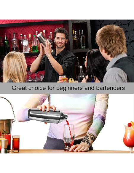 Juego de Coctelera de Bar WPHUAW 750ml Acero Inoxidable