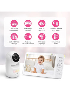Monitor de Bebé VTech HQ Max Avanzado 7" Pantalla IPS 2