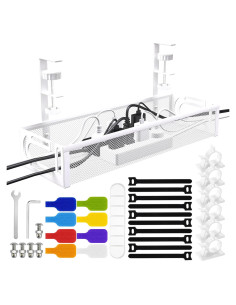 Organizador de Cables SONATURE 15.8" Blanco Sin Perforaciones