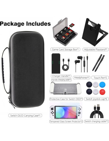 Paquete de Accesorios para Nintendo Switch OLED 18 en 1