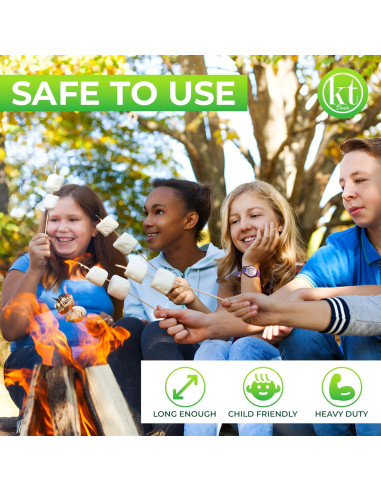 100 Palitos de Bambú 40.64 cm para Brochetas BBQ KT Deals