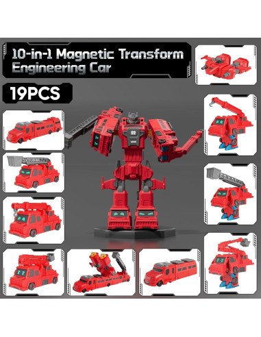 Juguete Camión de Bomberos Magnético BLF FUN 19 Piezas