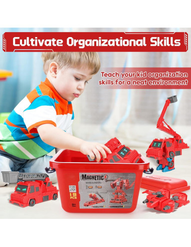 Juguete Camión de Bomberos Magnético BLF FUN 19 Piezas