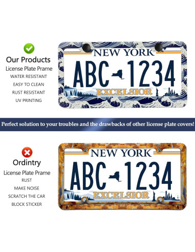 Marco de Placa de Licencia Aluminio LIN KANG Olas del Océano