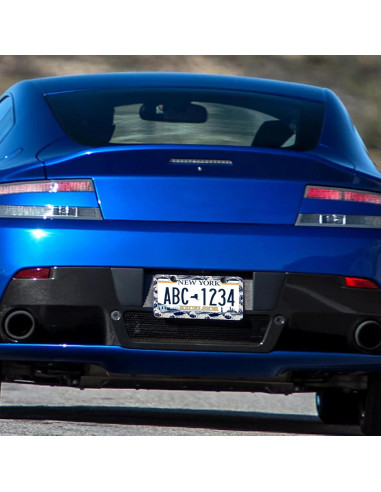 Marco de Placa de Licencia Aluminio LIN KANG Olas del Océano