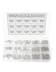 Kit de Tornillos Autorroscantes Phillips Acero Inoxidable 750PCS