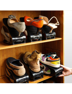 Organizador de Zapatos Yashong 16PCS Ajustable Negro 2