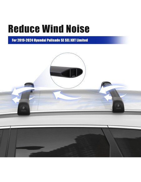 Barras de Techo FLYCLE para Hyundai Palisade 2019-2025 220KG