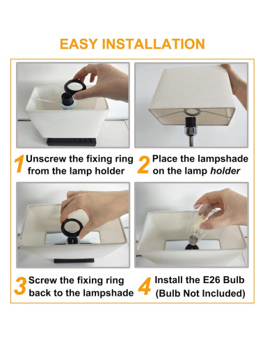 Lámpara de Mesa USB Briever L6009-2AC con 2 Salidas AC y 3 Puertos USB