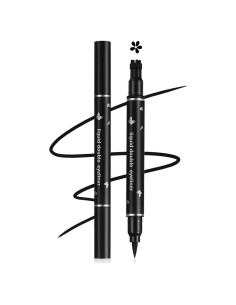 Eyeliner Doble Cabeza XINGXYUEL Negro Impermeable con Sello